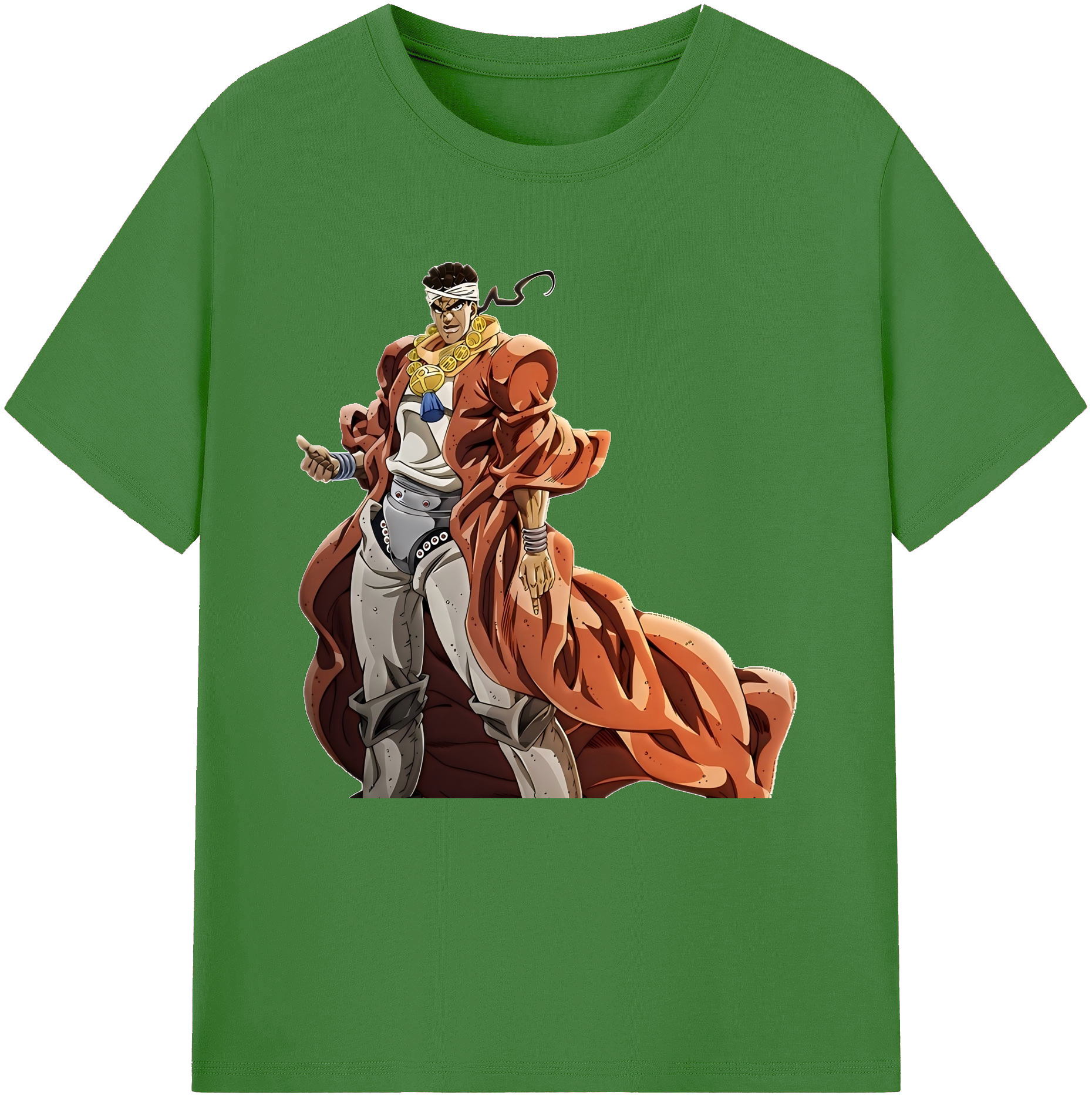 （画像用） ジョジョの奇妙な冒険 ムハンマド?アブドゥル JoJo's Bizarre Adventure Muhammad Avdol レディースカジュアルプリントTシャツ（綿100％）